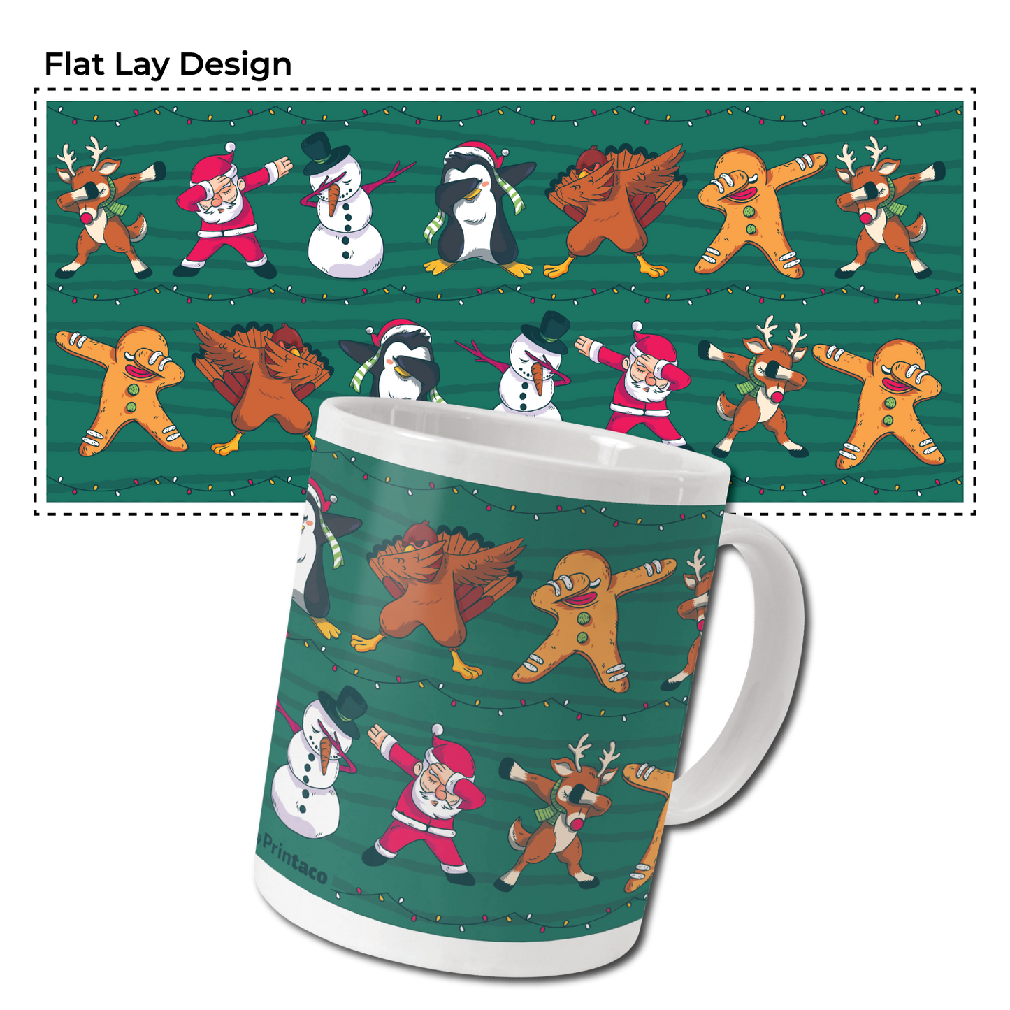 11oz Ceramic Mug: Christmas Dab