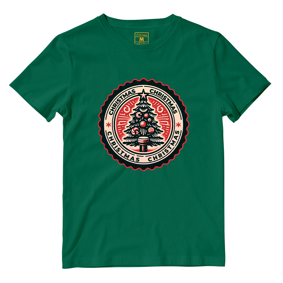 Cotton Shirt: Christmas Stamp