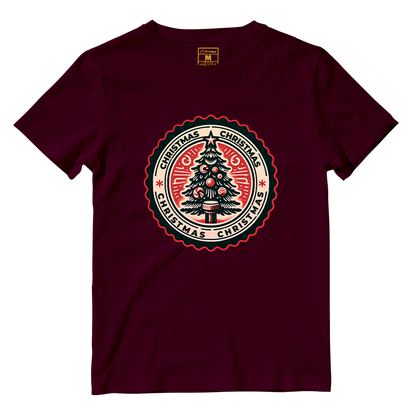 Cotton Shirt: Christmas Stamp