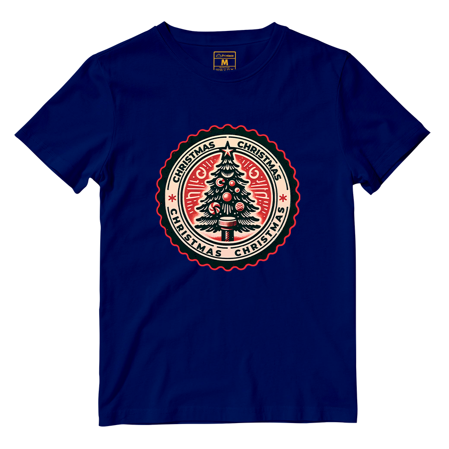 Cotton Shirt: Christmas Stamp