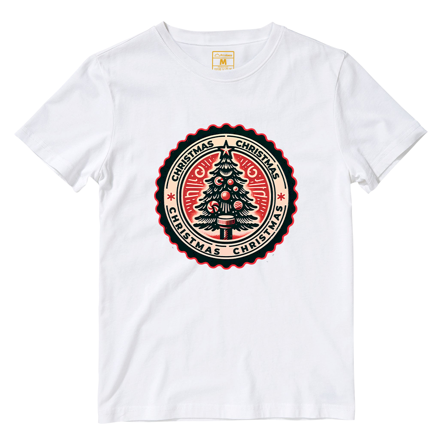 Cotton Shirt: Christmas Stamp