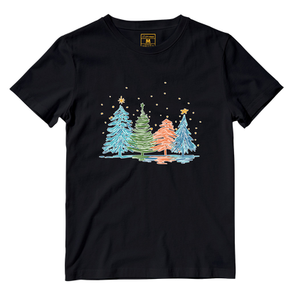 Cotton Shirt: Christmas Tree Sketch