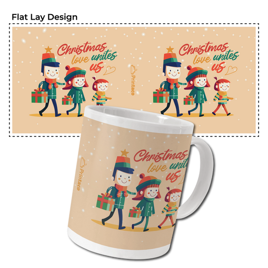 11oz Ceramic Mug: Christmas Unites Us