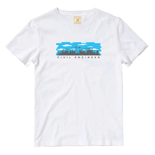 Cotton Shirt: Civil Engineer Skyline