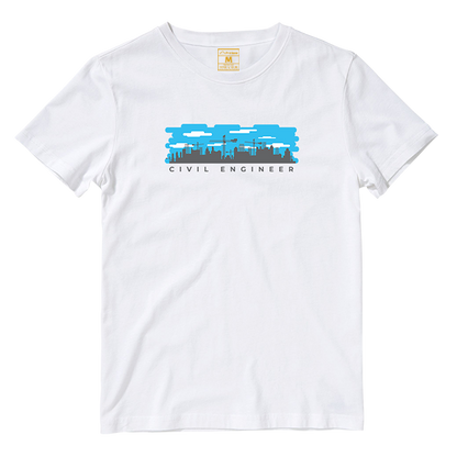 Cotton Shirt: Civil Engineer Skyline