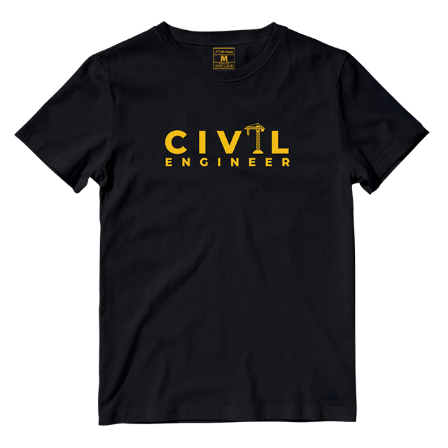 Cotton Shirt: Civil Engineer Yellow