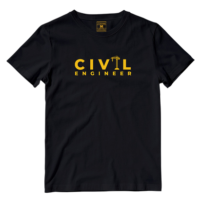 Cotton Shirt: Civil Engineer Yellow