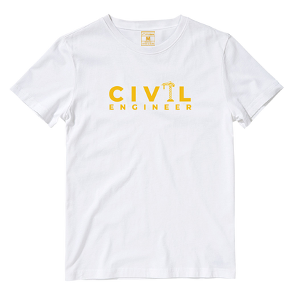 Cotton Shirt: Civil Engineer Yellow