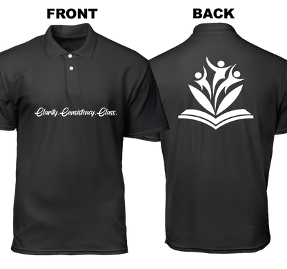 Cotton Polo Shirt: Clarity Consistency Class (Front and Back)