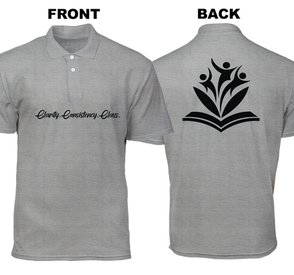 Cotton Polo Shirt: Clarity Consistency Class (Front and Back)