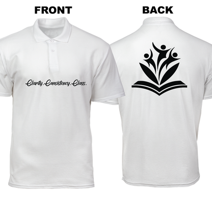 Cotton Polo Shirt: Clarity Consistency Class (Front and Back)