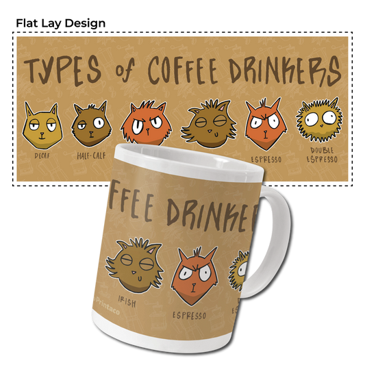 11oz Ceramic Mug: Coffee Drinker