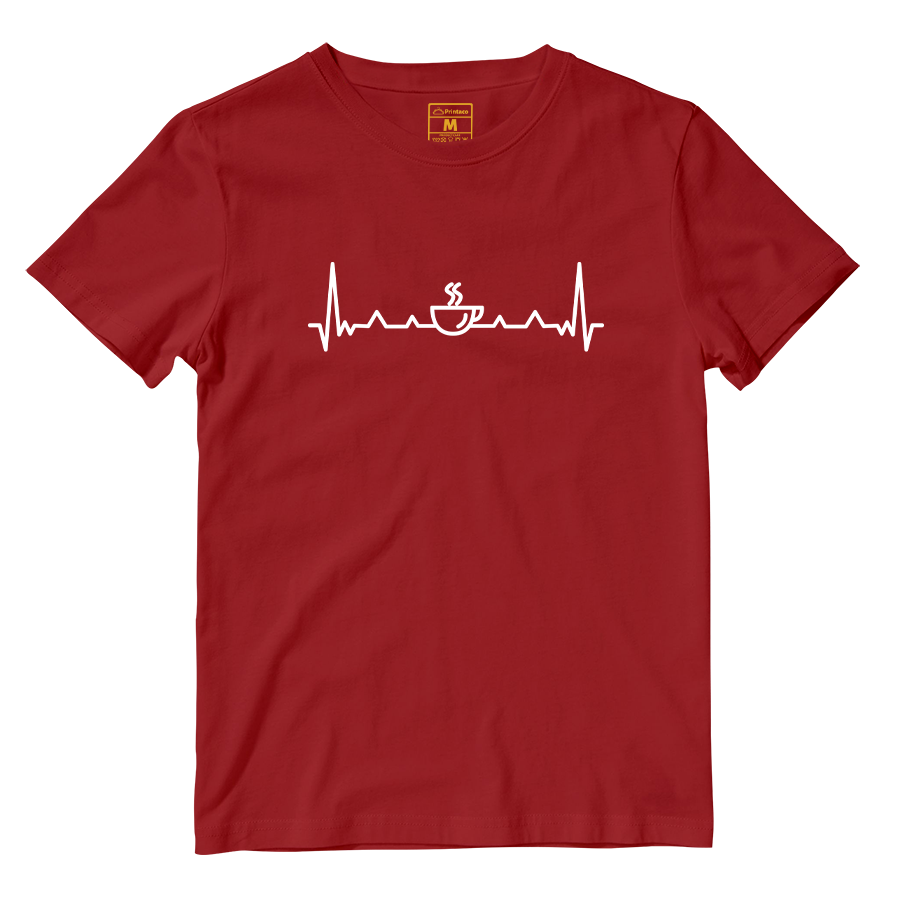 Cotton Shirt: Coffee Heartbeat