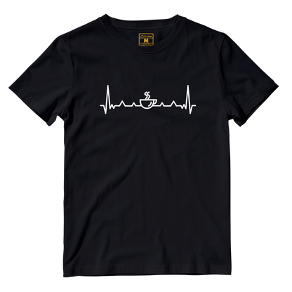 Cotton Shirt: Coffee Heartbeat