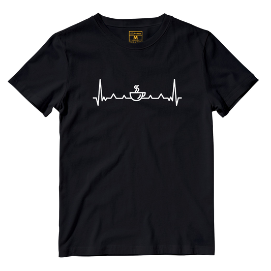 Cotton Shirt: Coffee Heartbeat