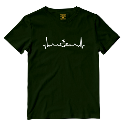 Cotton Shirt: Coffee Heartbeat