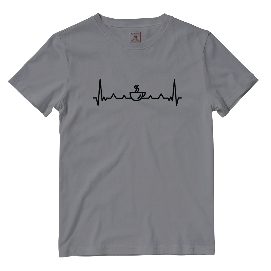 Cotton Shirt: Coffee Heartbeat