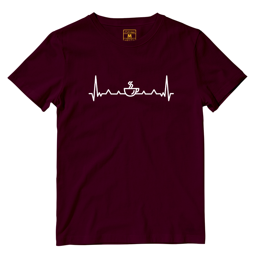 Cotton Shirt: Coffee Heartbeat
