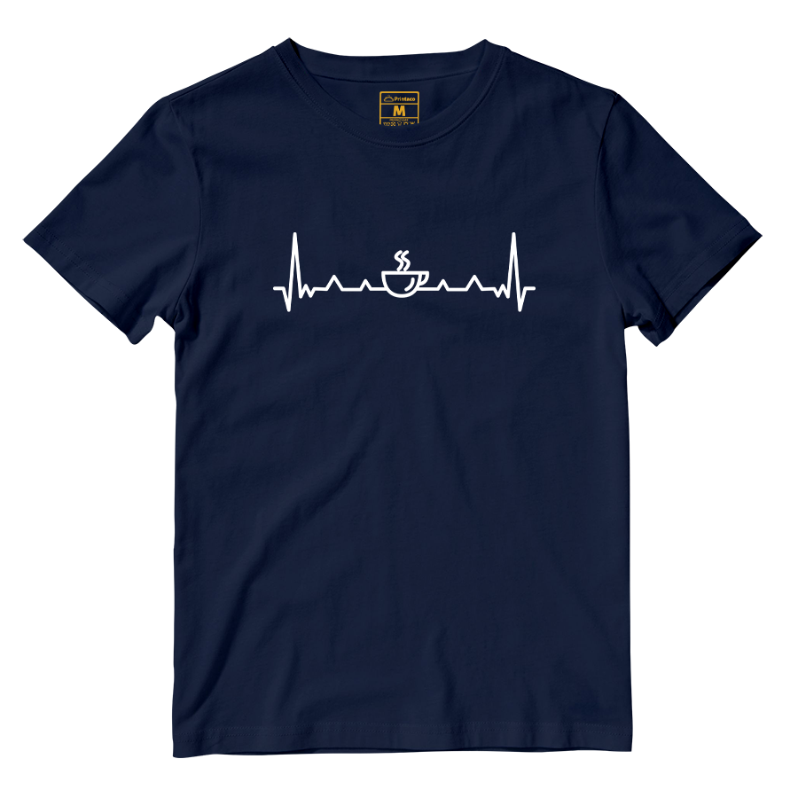 Cotton Shirt: Coffee Heartbeat