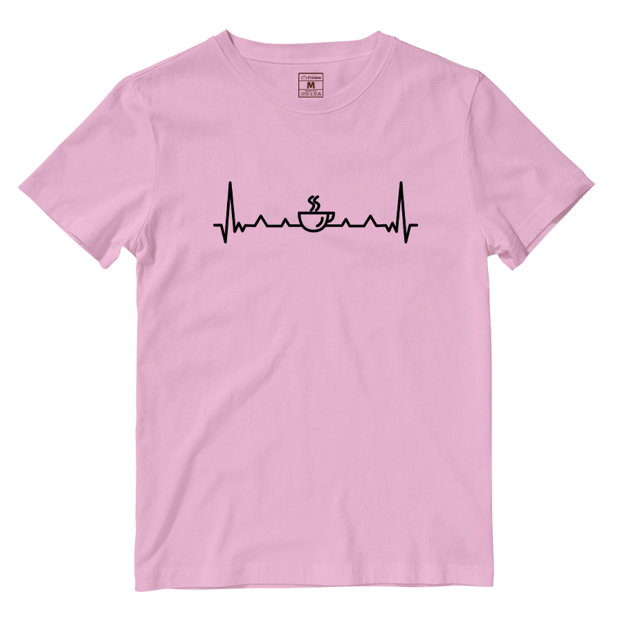 Cotton Shirt: Coffee Heartbeat