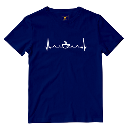 Cotton Shirt: Coffee Heartbeat