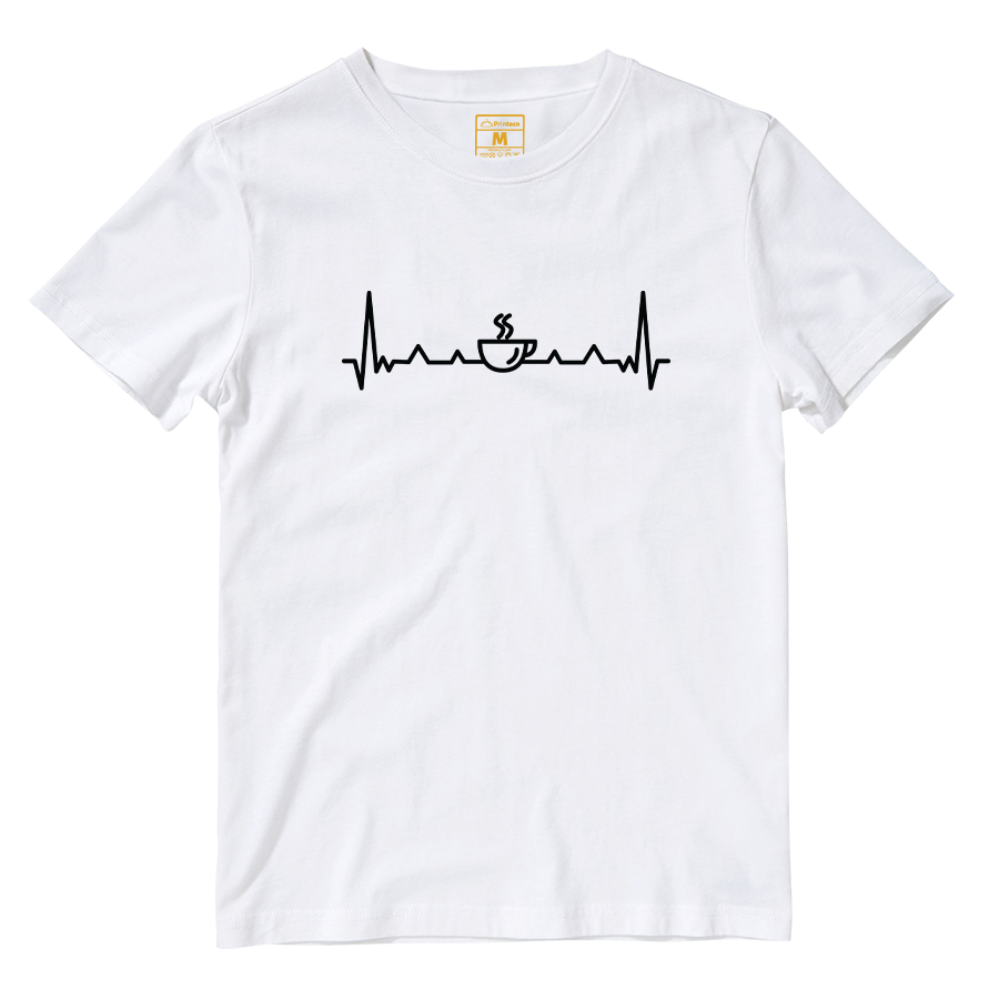 Cotton Shirt: Coffee Heartbeat