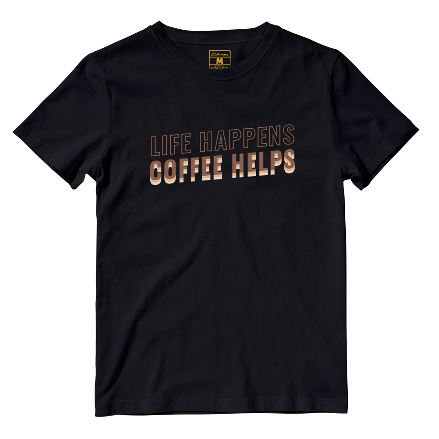 Cotton Shirt: Coffee Helps