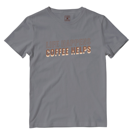 Cotton Shirt: Coffee Helps