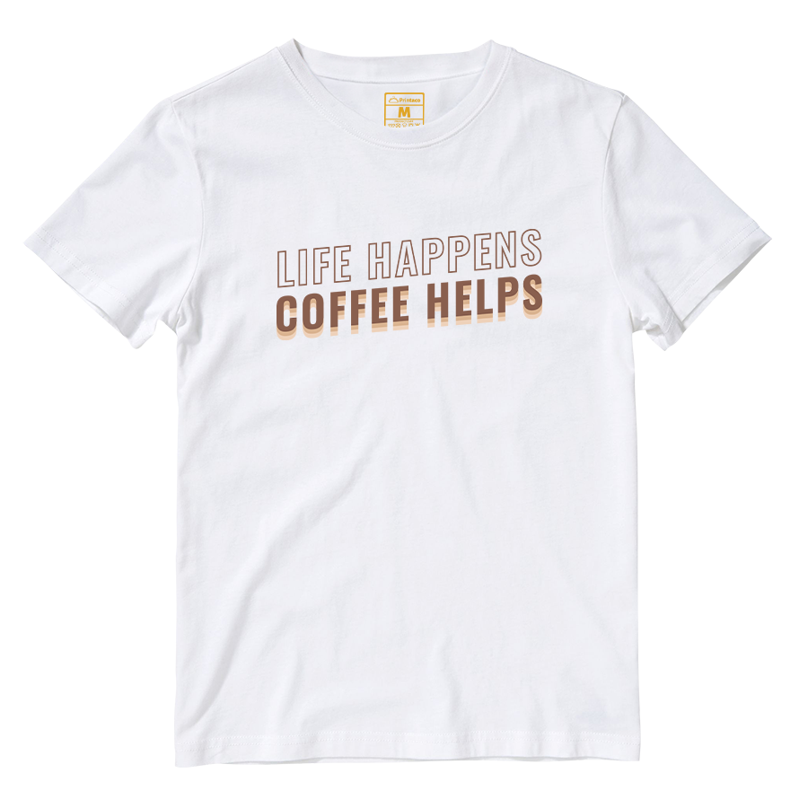 Cotton Shirt: Coffee Helps