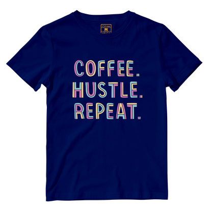 Cotton Shirt: Coffee Hustle Repeat