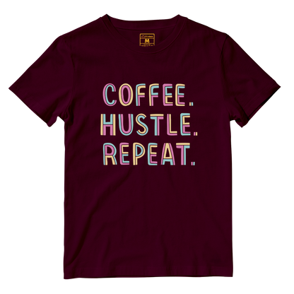 Cotton Shirt: Coffee Hustle Repeat