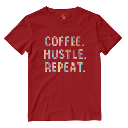 Cotton Shirt: Coffee Hustle Repeat