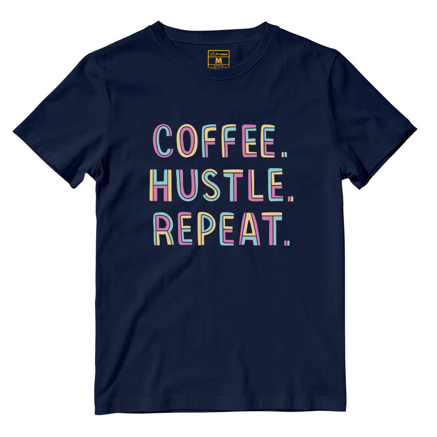 Cotton Shirt: Coffee Hustle Repeat