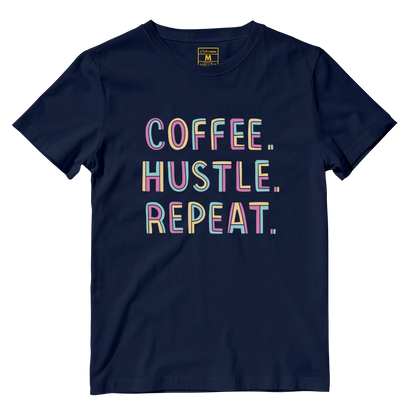 Cotton Shirt: Coffee Hustle Repeat