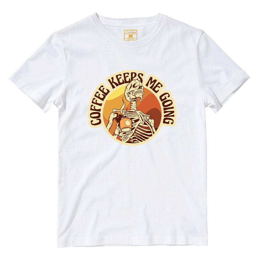 Cotton Shirt: Coffee Keeps Me Going