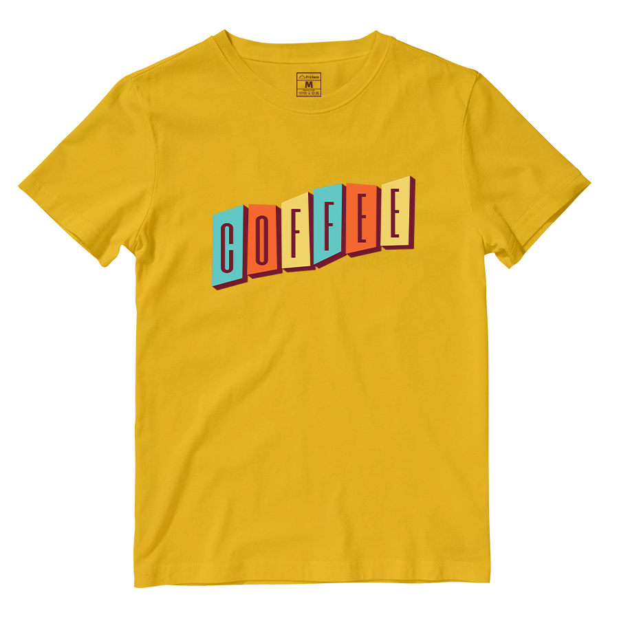 Cotton Shirt: Coffee Retro