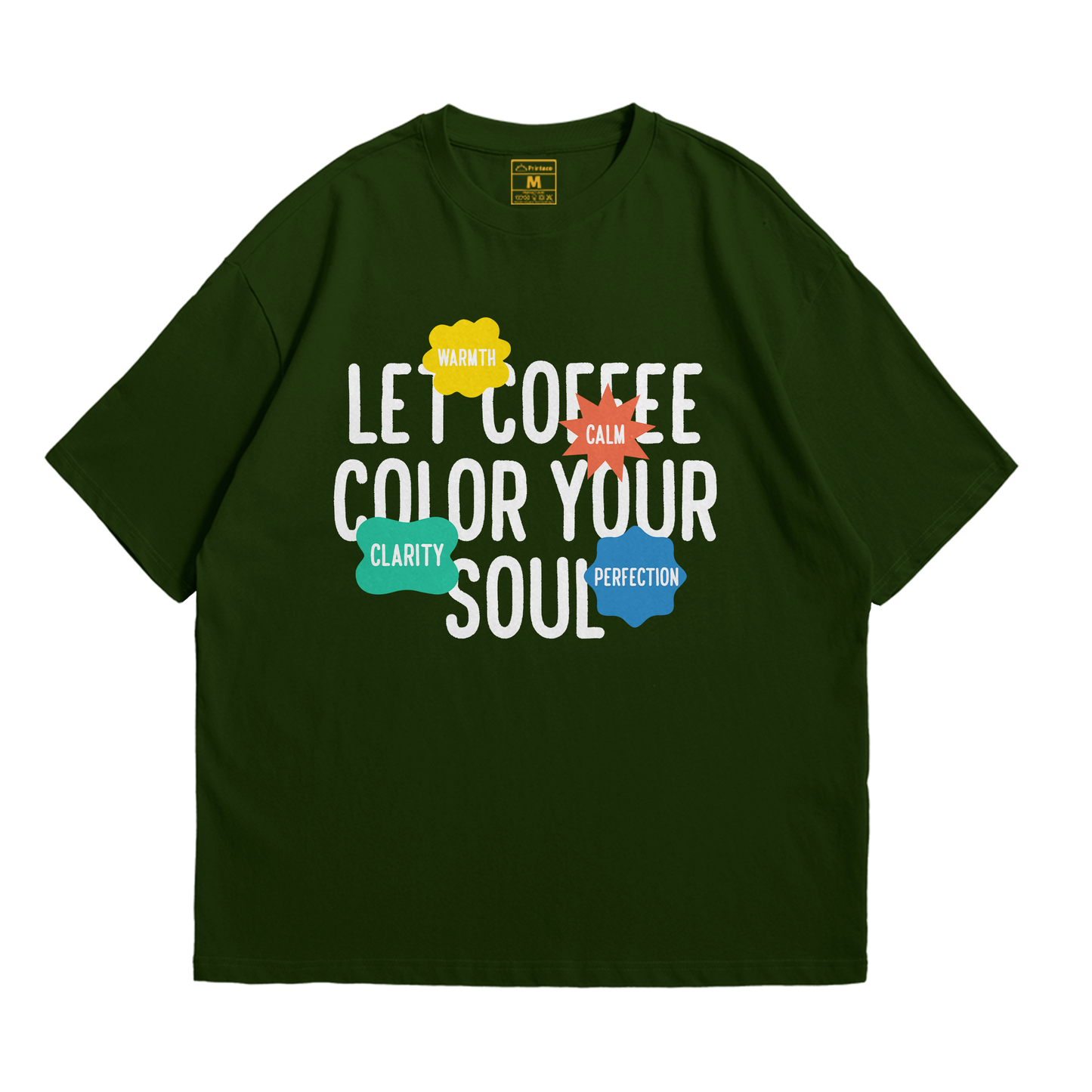 Premium Oversized Cotton Shirt: Coffee Soul