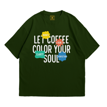 Premium Oversized Cotton Shirt: Coffee Soul