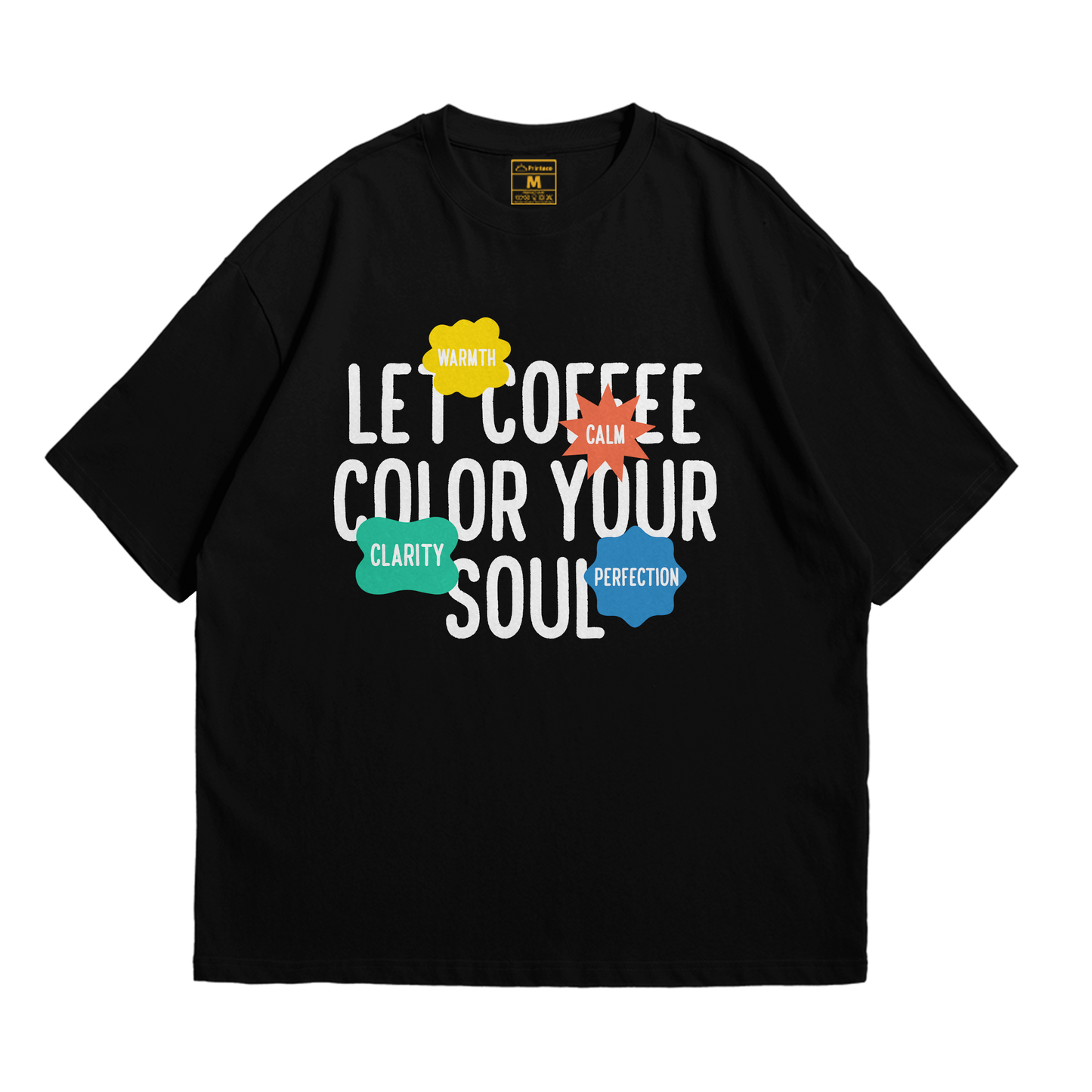 Premium Oversized Cotton Shirt: Coffee Soul