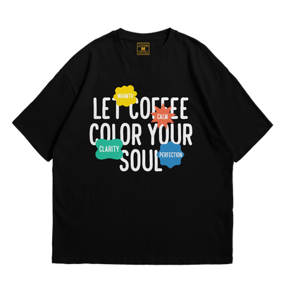 Premium Oversized Cotton Shirt: Coffee Soul