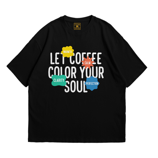 Premium Oversized Cotton Shirt: Coffee Soul