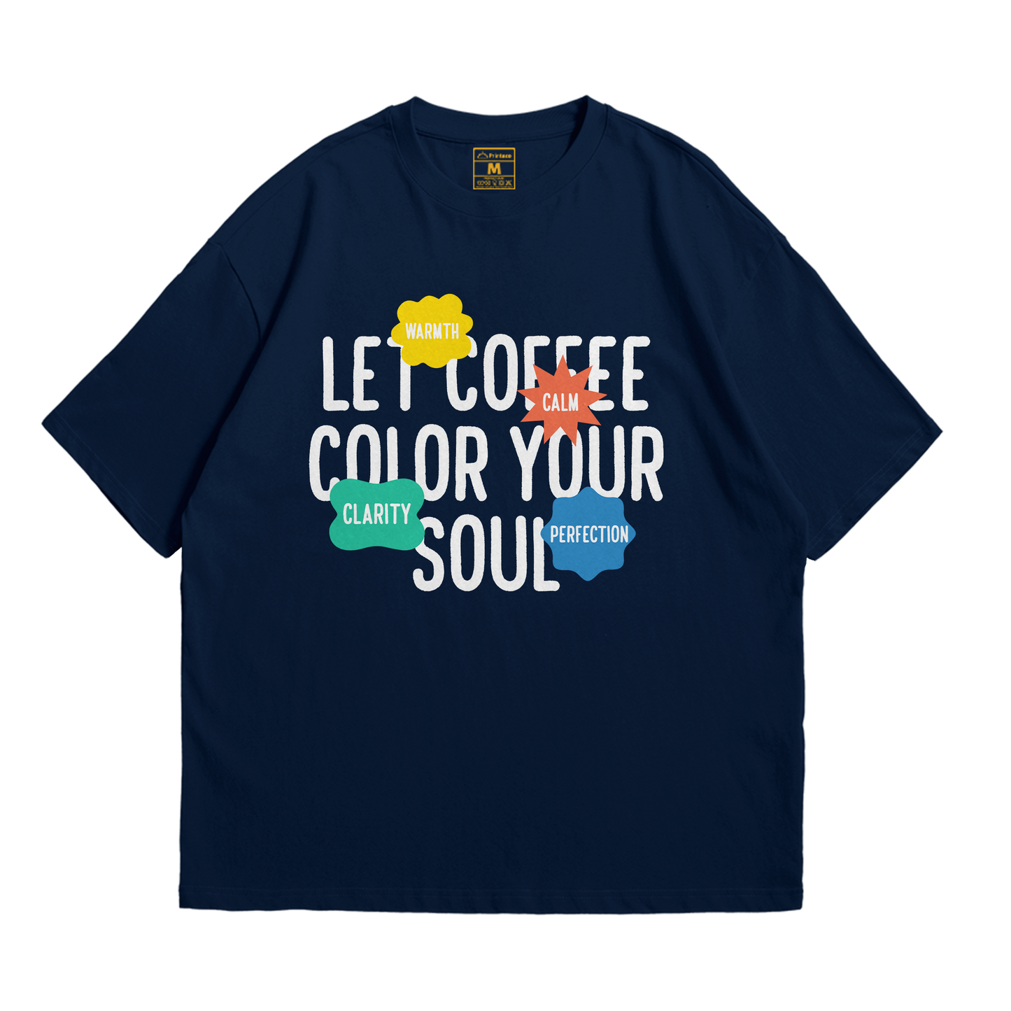 Premium Oversized Cotton Shirt: Coffee Soul