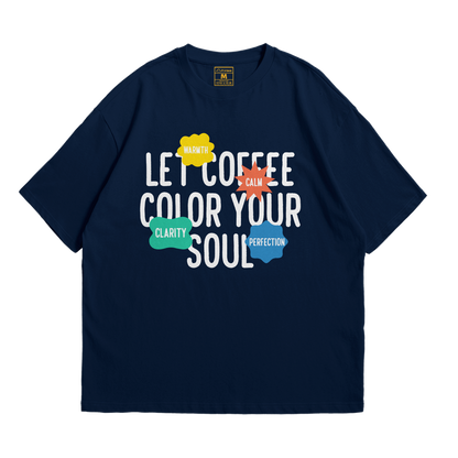 Premium Oversized Cotton Shirt: Coffee Soul