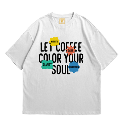 Premium Oversized Cotton Shirt: Coffee Soul