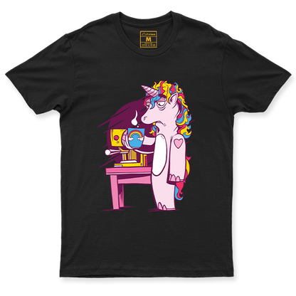 C.Spandex Shirt: Coffee Tired Unicorn