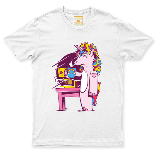 C.Spandex Shirt: Coffee Tired Unicorn