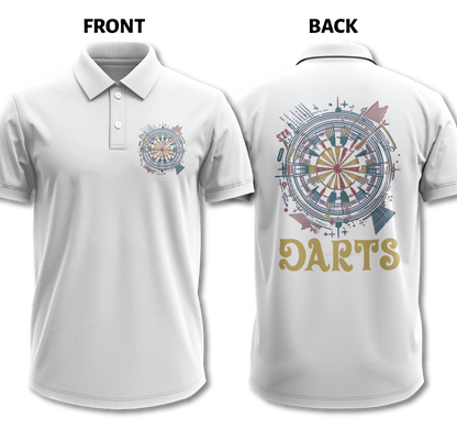 Drifit Polo Shirt: Colorful Darts (Front & Back)