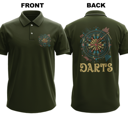 Drifit Polo Shirt: Colorful Darts (Front & Back)