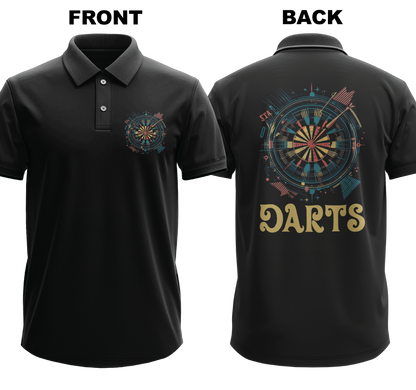 Drifit Polo Shirt: Colorful Darts (Front & Back)