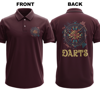 Drifit Polo Shirt: Colorful Darts (Front & Back)